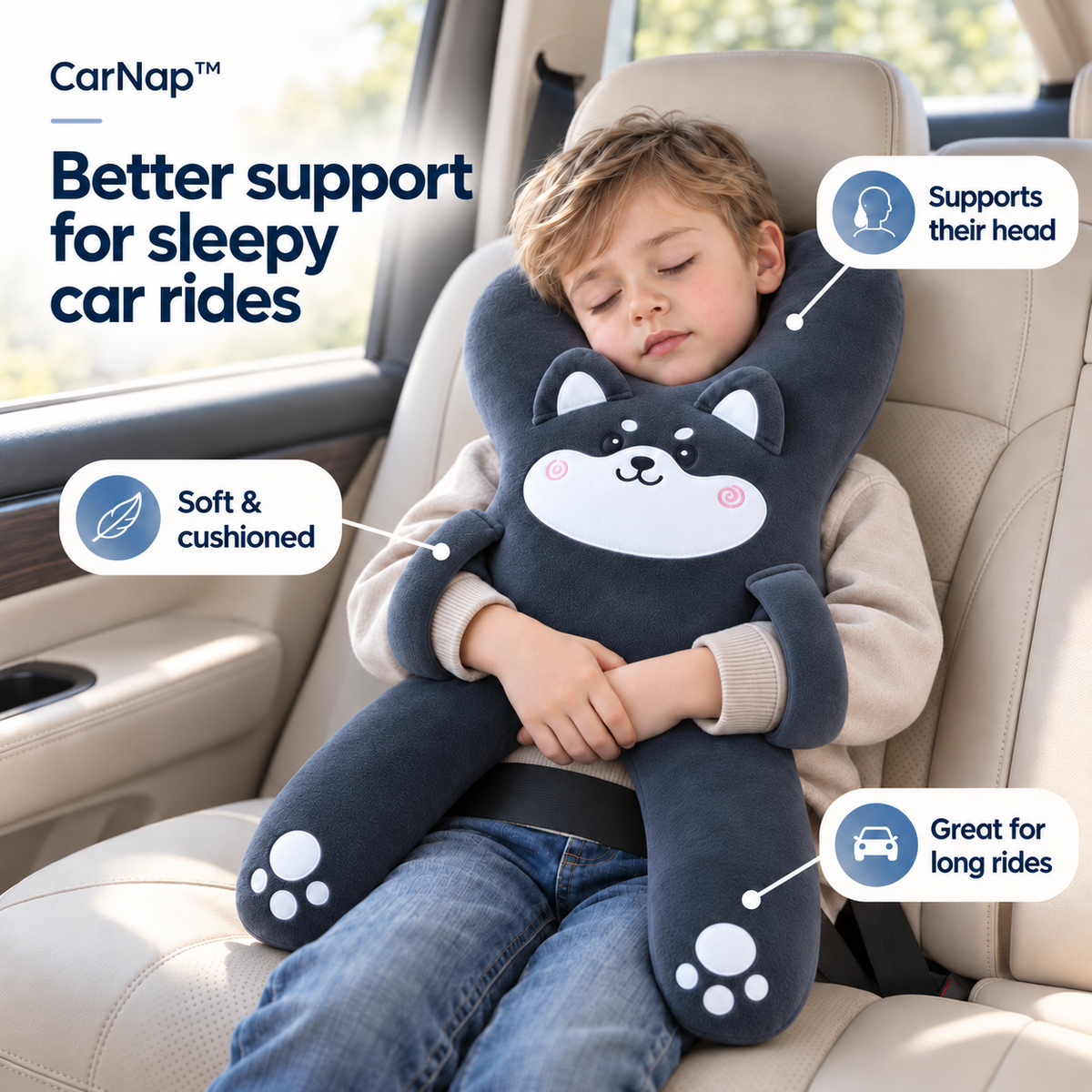 CarNap™ — Head Support Pillow